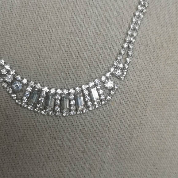 Vintage Crystal Baguette Necklace - Picture 3 of 5